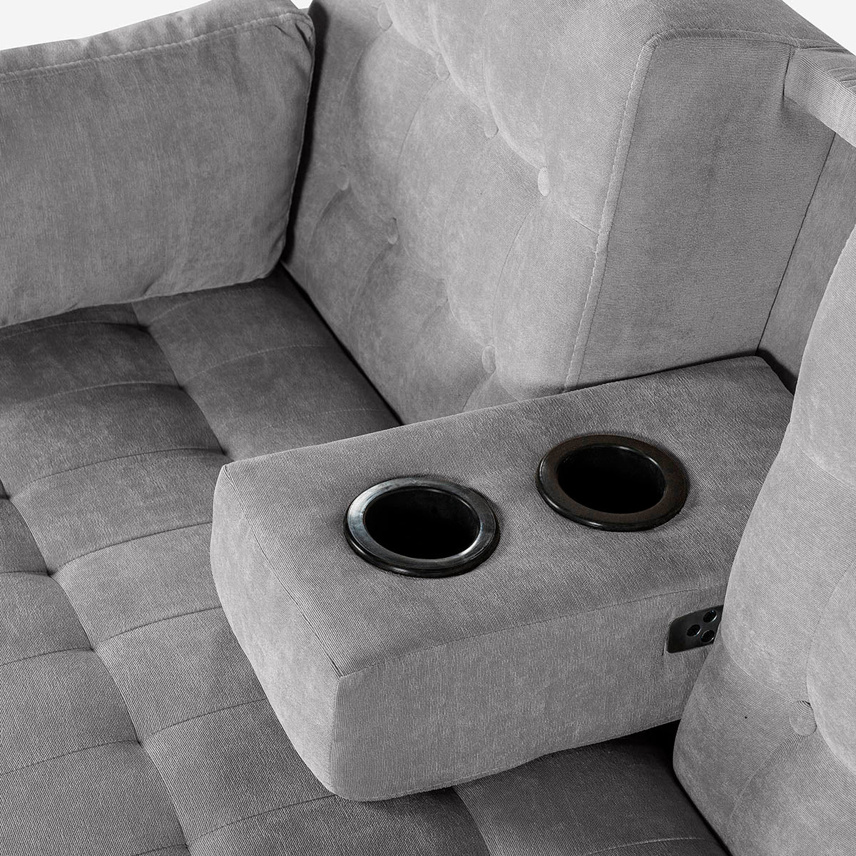 Sala Modular Chica Hassan Gris Claro