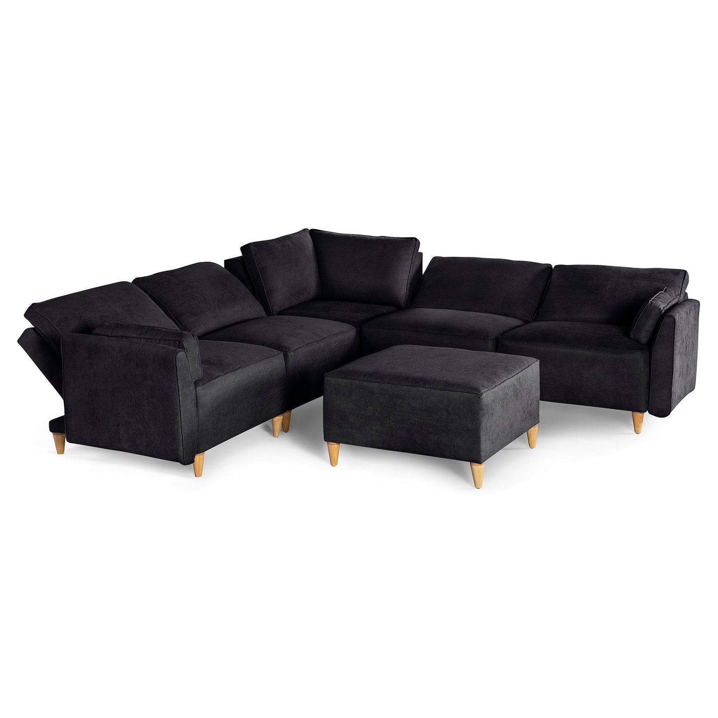 Sala modular Morelli de 6 modulos Color Negro