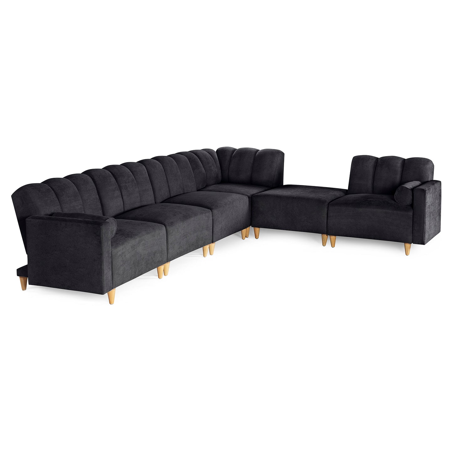 Sala Modular Kieran de 6 modulos Color Negro