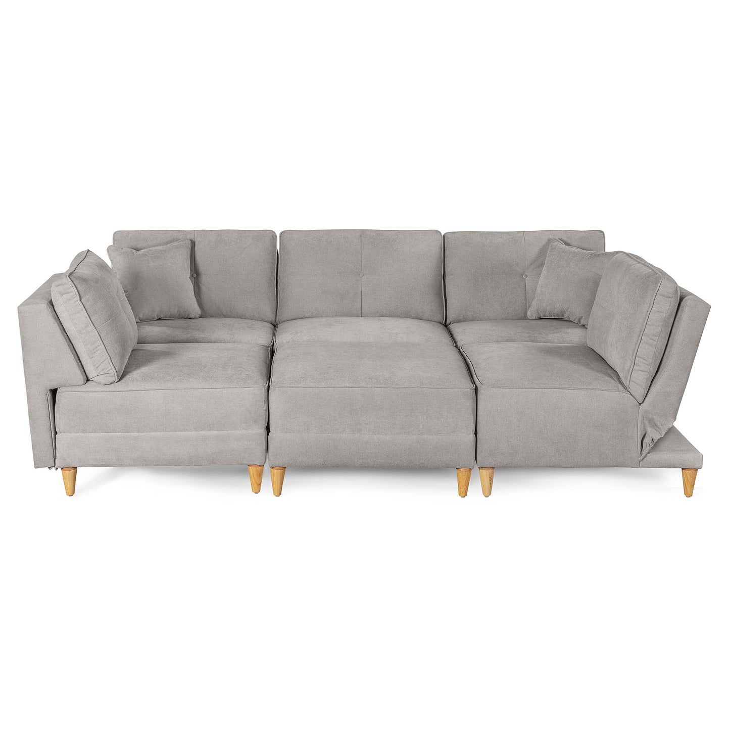 Sala Modular Maristella De 6 modulos Color Gris claro