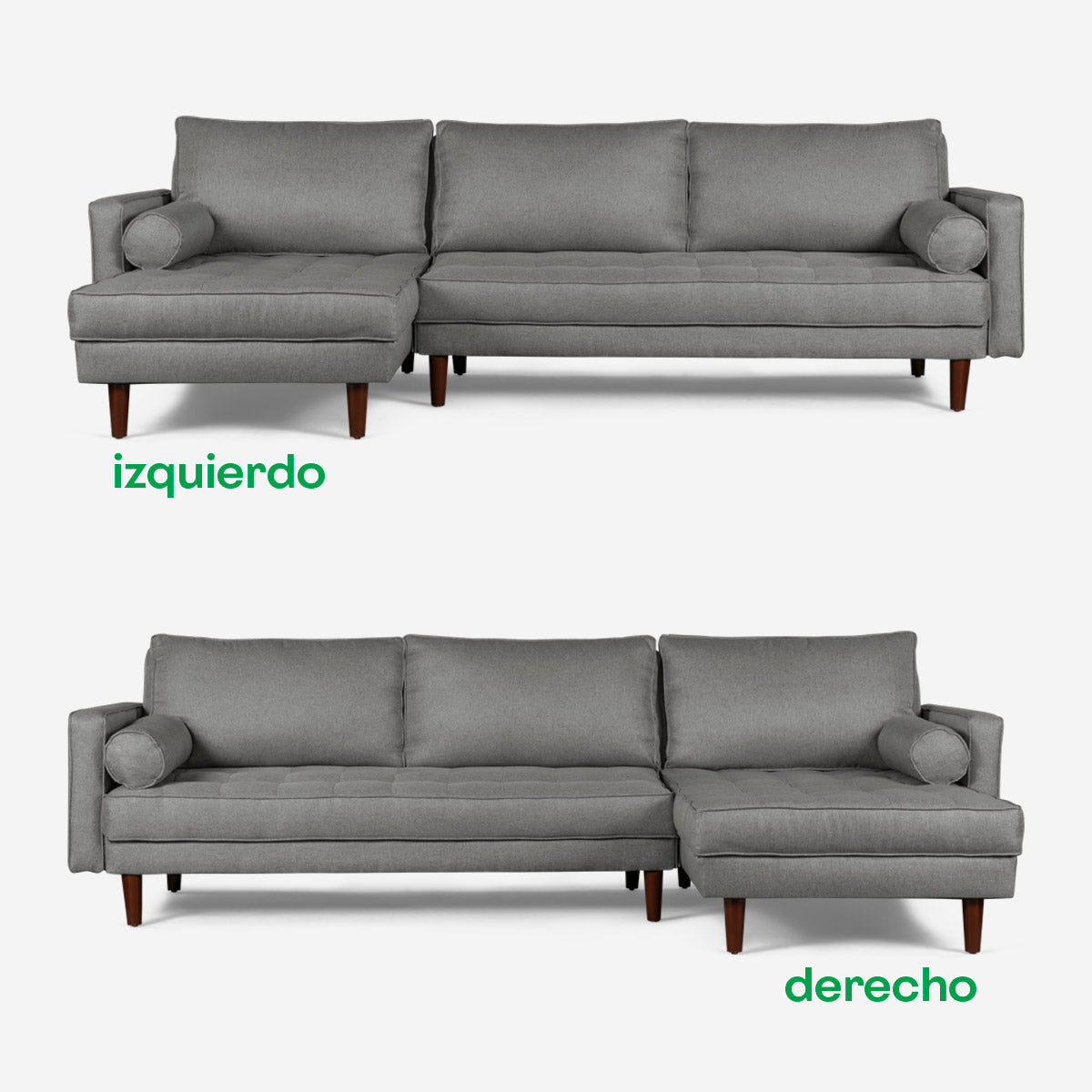 Sala Modular Nadine Color Gris Claro