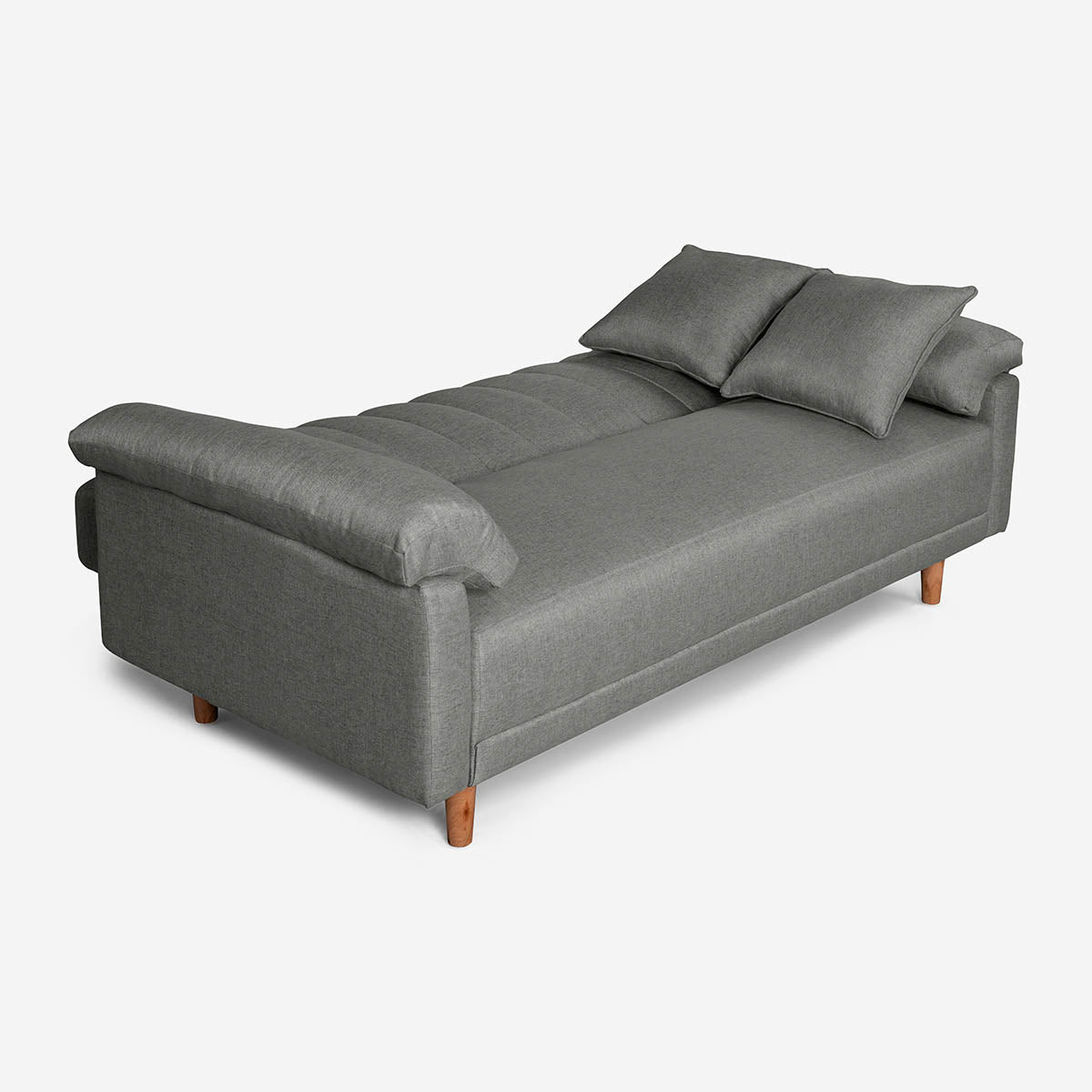 Sofá Cama Makora Brooklyn Gris Claro Lino De 3 Plazas