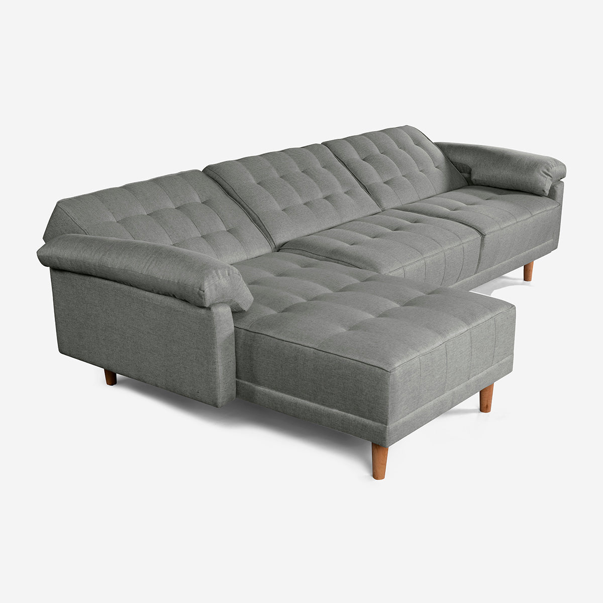 Sala Modular Makora Landon Gris Claro Magic De 3 Plazas - Outlet
