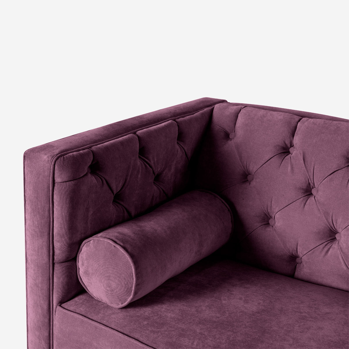 Sofá Love Seat Makora Banks Morado Terciopelo De 2 Plazas - Outlet