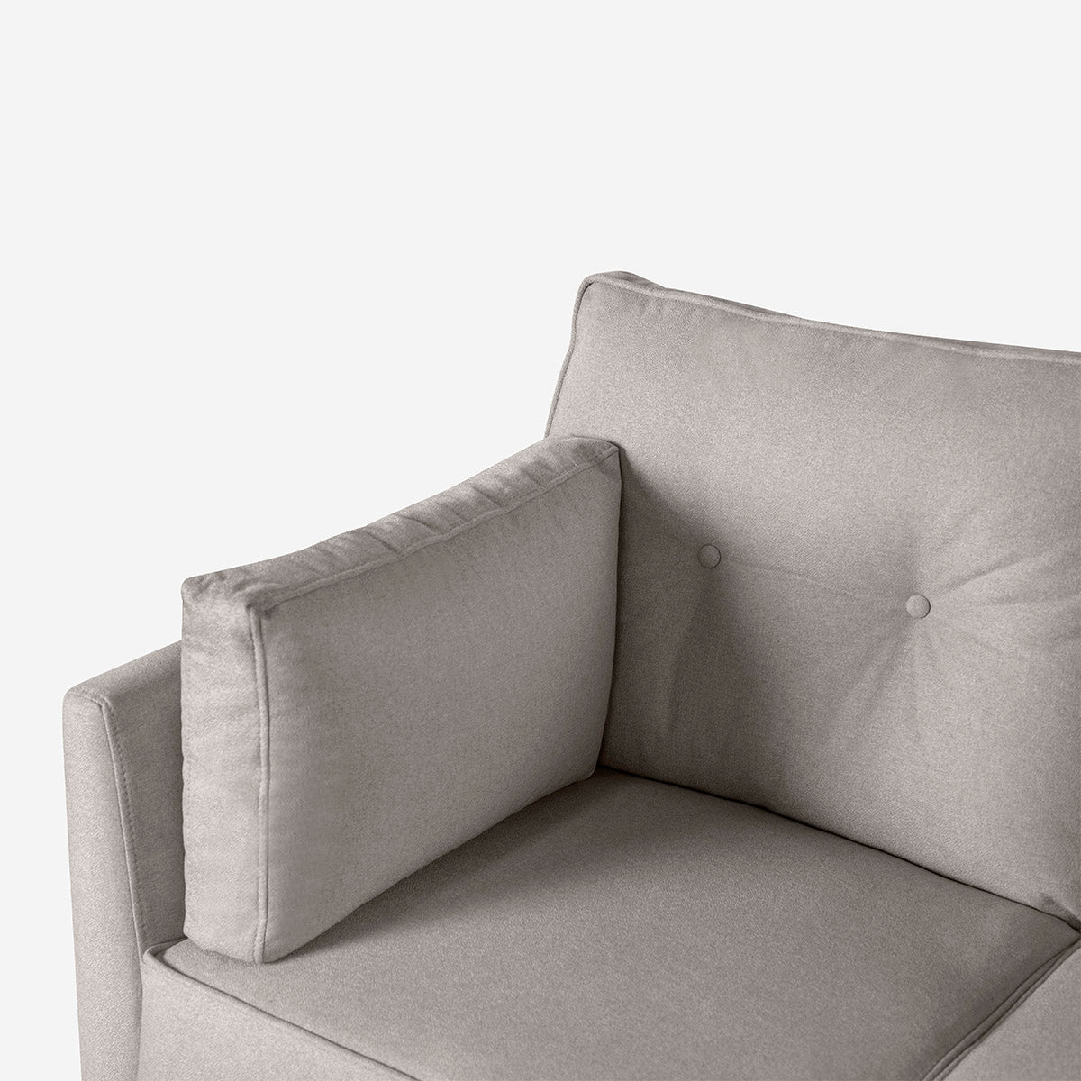 Sofá Love Seat Makora Penny Gris Claro Lino De 2 Plazas - Outlet