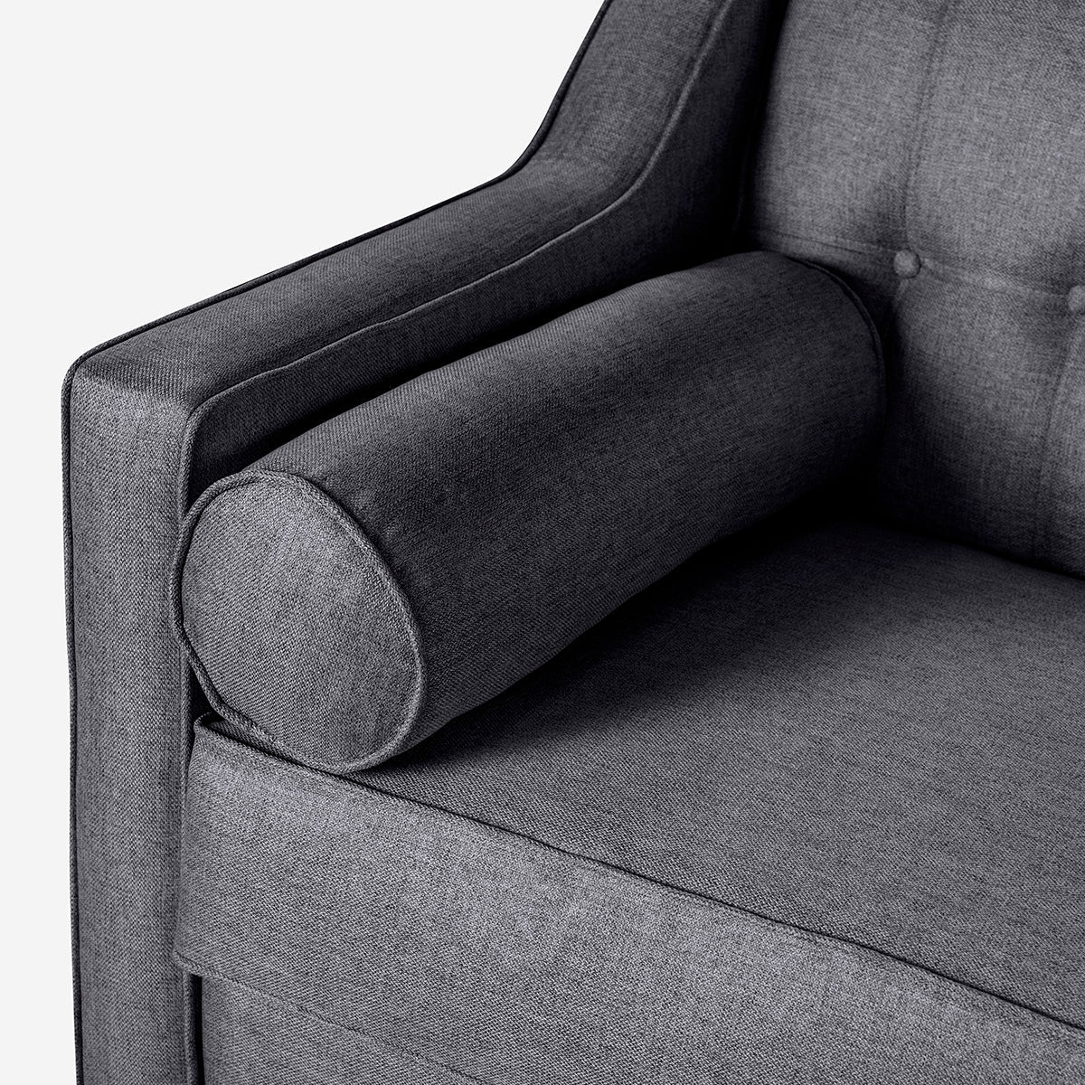 Sala 3-2 Makora Mimosa Gris Oxford Lino De 5 Plazas - Outlet