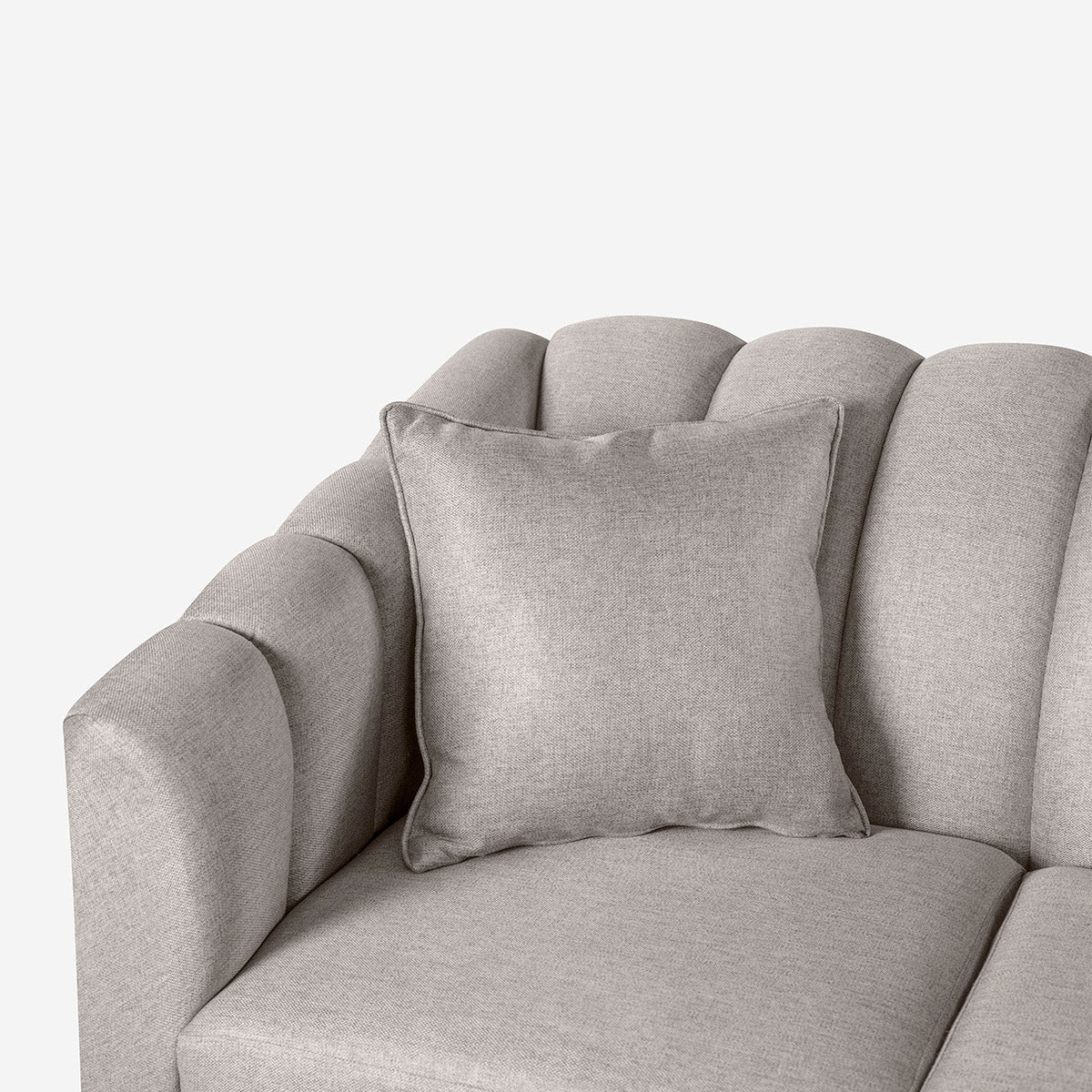 Sofá Makora Jax Gris Claro Lino De 3 Plazas - Outlet