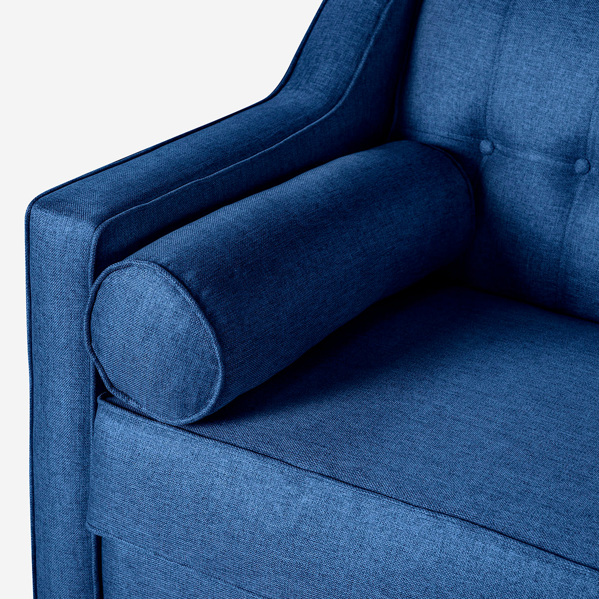Sofá Makora Mimosa Azul Lino De 3 Plazas - Outlet