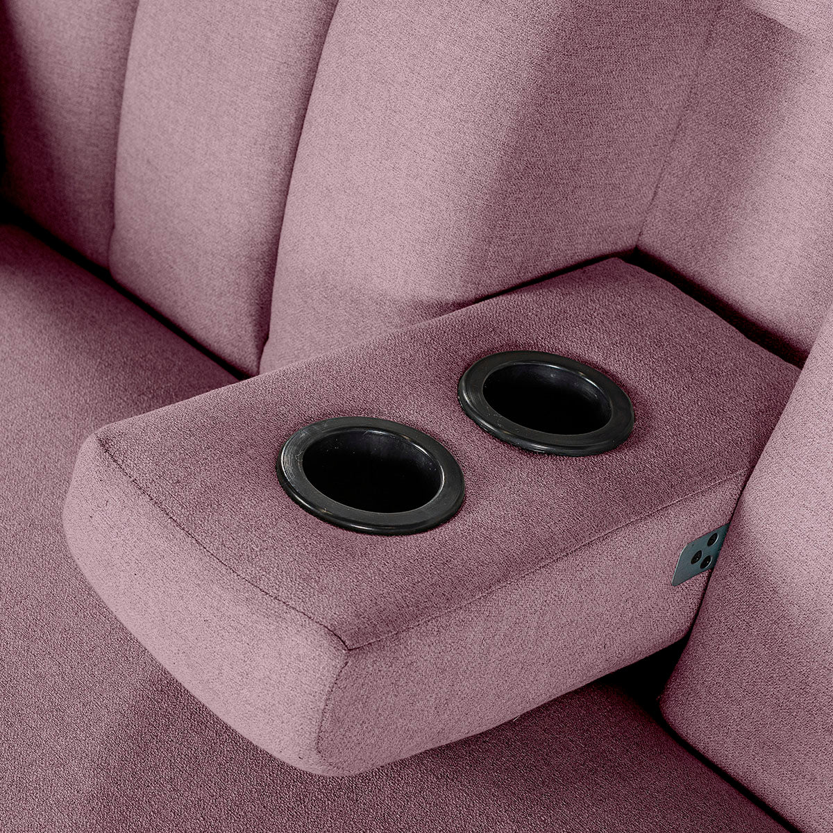 Sala Modular Makora Alessandra Rosa Magic De 3 Plazas Con Portavasos - Outlet