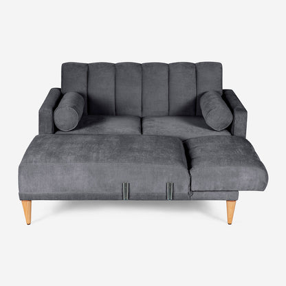 Sala Modular Makora Xander Gris Oxford Terciopelo De 3 Plazas - Outlet