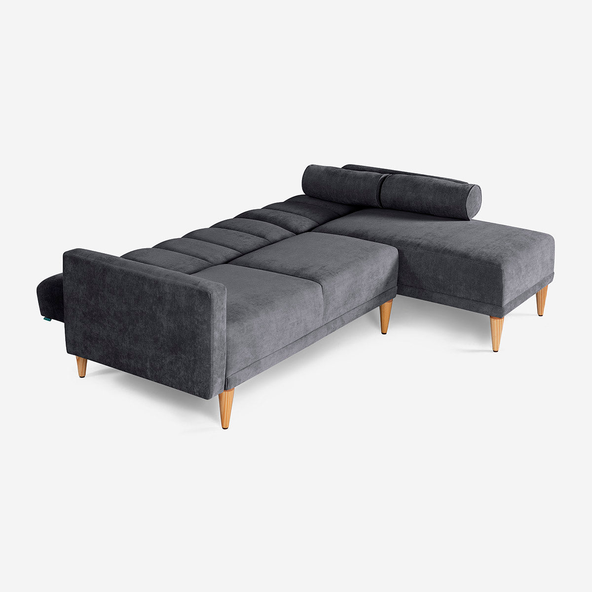 Sala Modular Makora Xander Gris Oxford Terciopelo De 3 Plazas - Outlet
