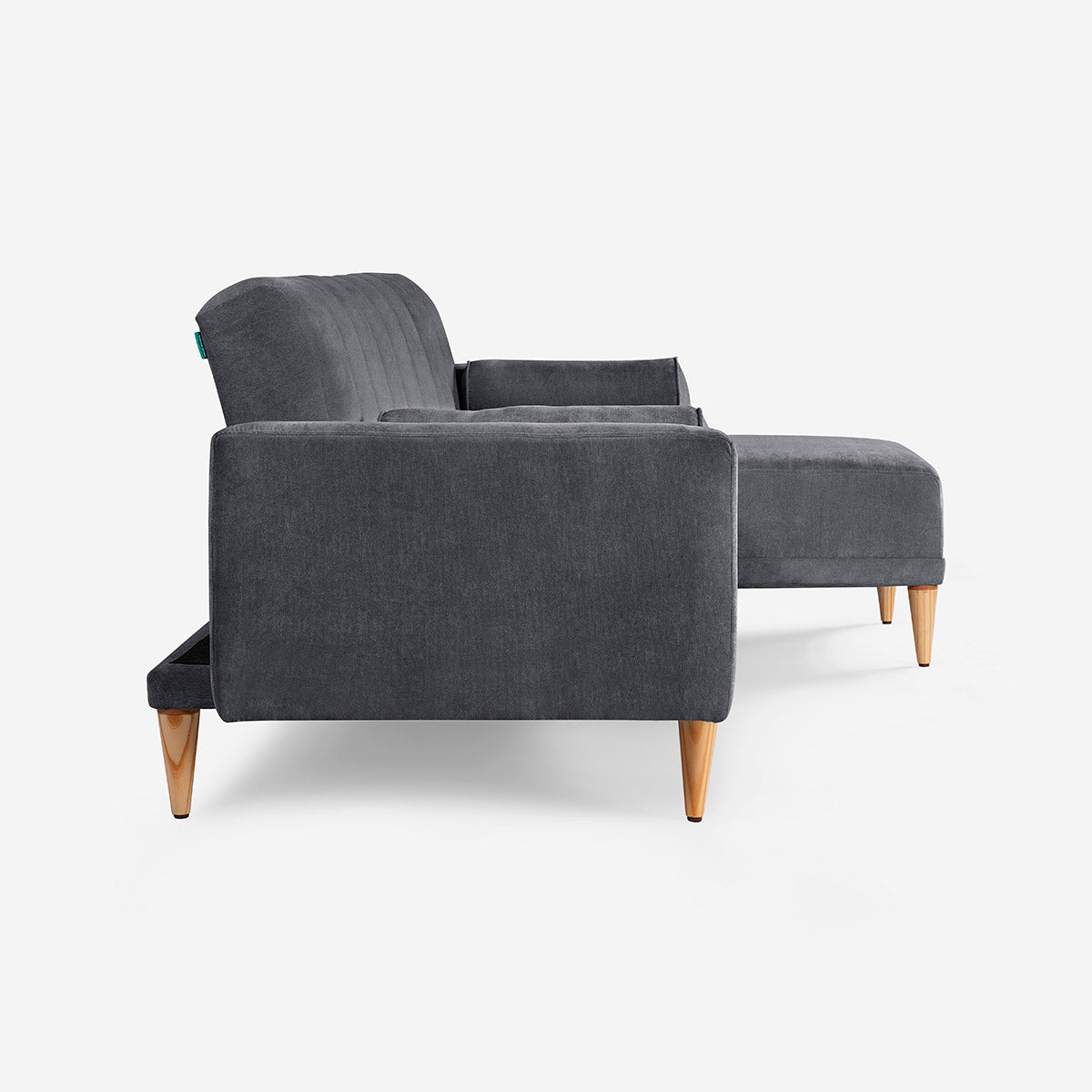 Sala Modular Makora Xander Gris Oxford Terciopelo De 3 Plazas - Outlet