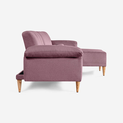 Sala Modular Makora Alessandra Rosa Magic De 3 Plazas Con Portavasos - Outlet