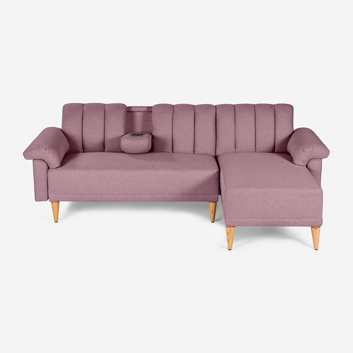 Sala Modular Makora Alessandra Rosa Magic De 3 Plazas Con Portavasos - Outlet