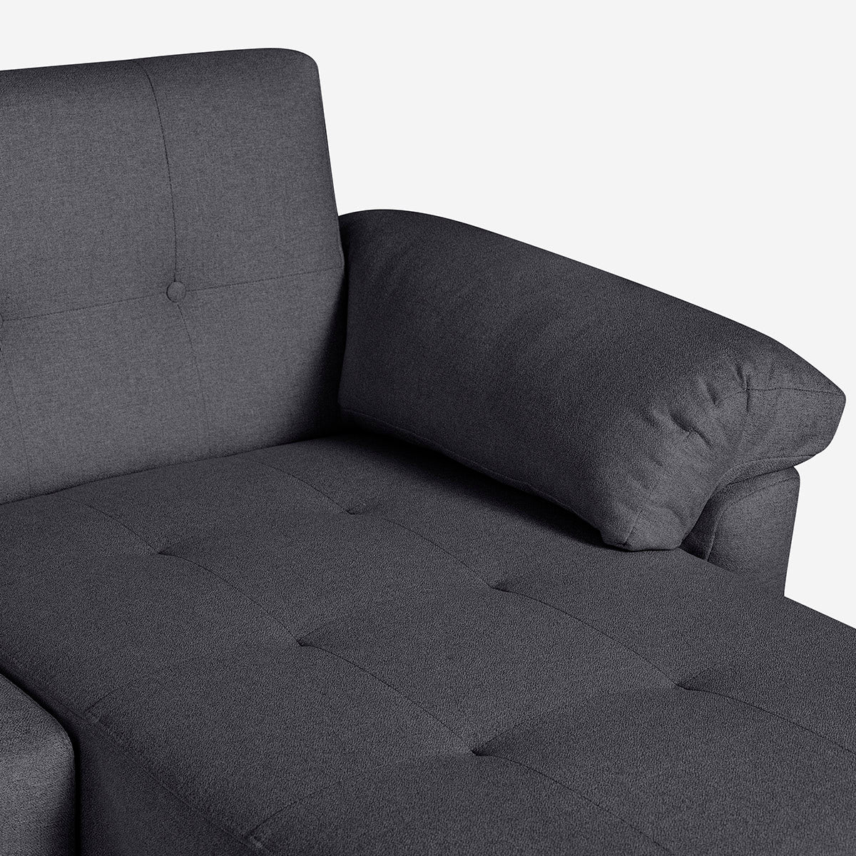 Sala Modular Makora Dassia Gris Oxford Magic De 3 Plazas Con Portavasos - Outlet