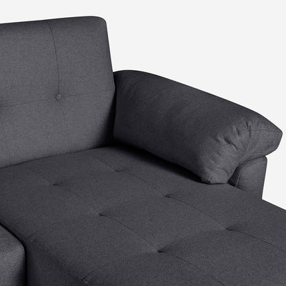 Sala Modular Makora Dassia Gris Oxford Magic De 3 Plazas Con Portavasos - Outlet
