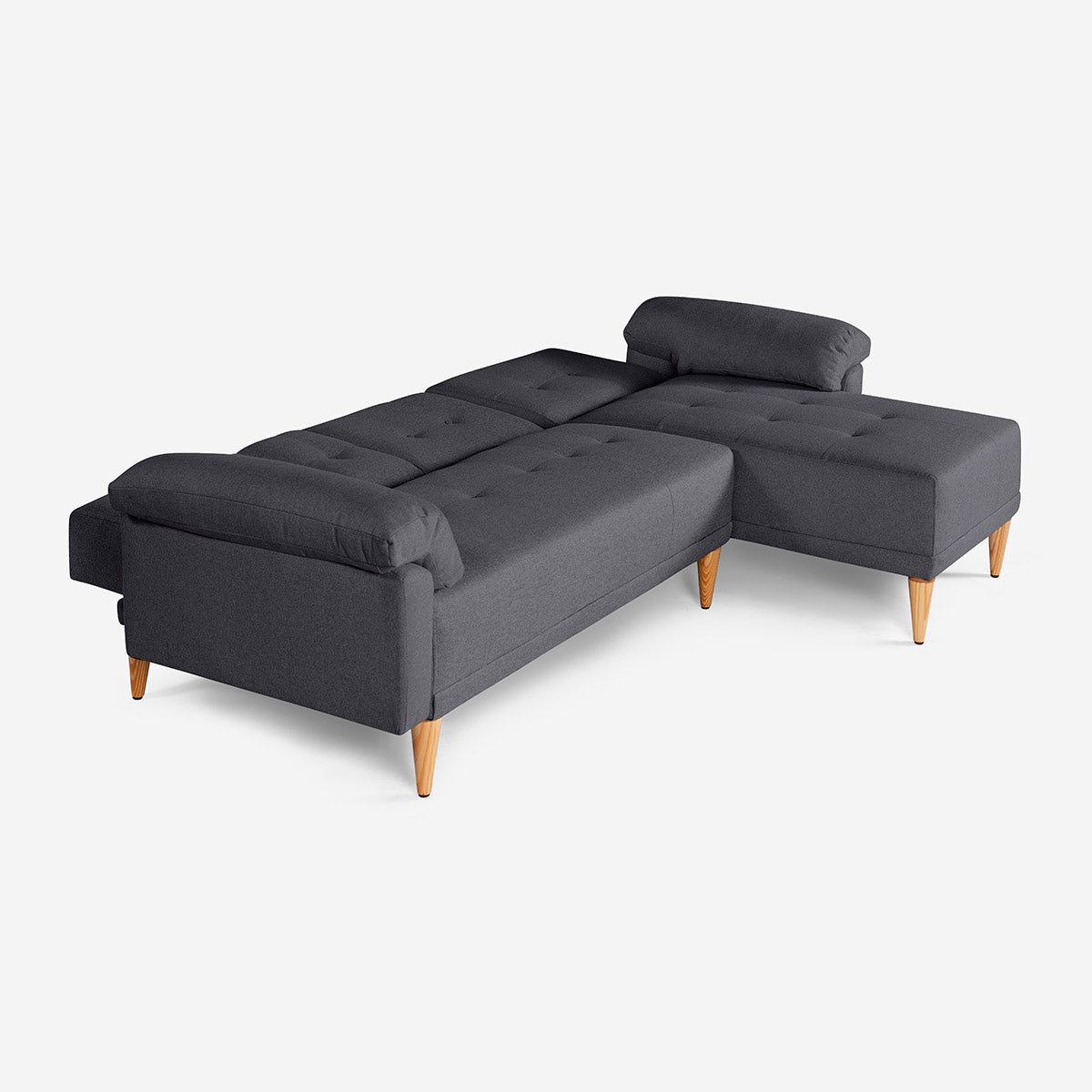 Sala Modular Makora Dassia Gris Oxford Magic De 3 Plazas Con Portavasos - Outlet