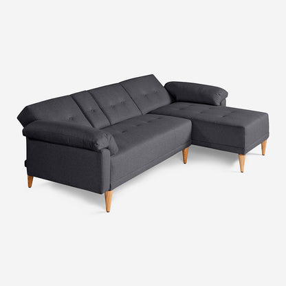 Sala Modular Makora Dassia Gris Oxford Magic De 3 Plazas Con Portavasos - Outlet