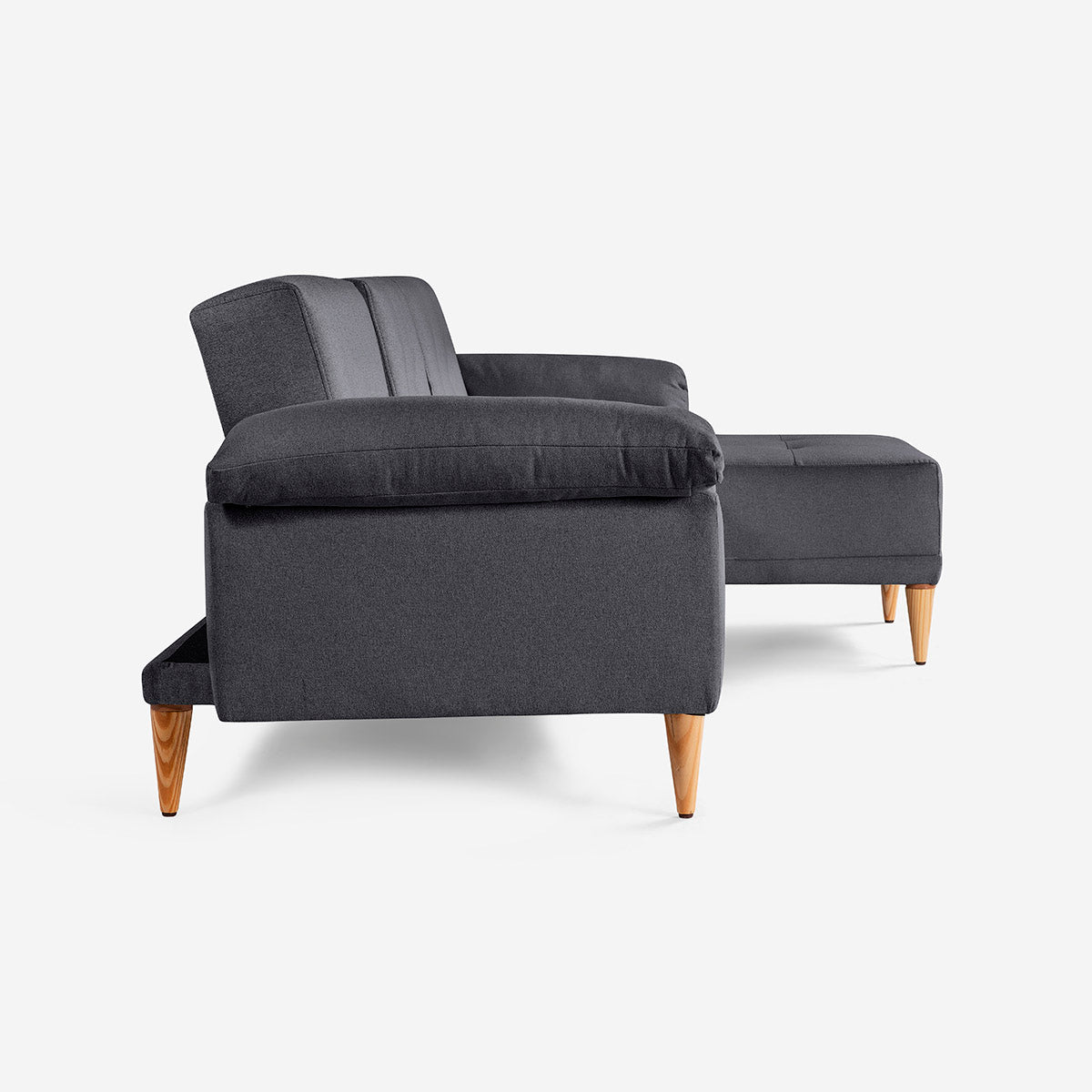 Sala Modular Makora Dassia Gris Oxford Magic De 3 Plazas Con Portavasos - Outlet
