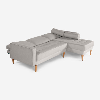 Sala Modular Chica Benedetto Color Gris Claro - Outlet