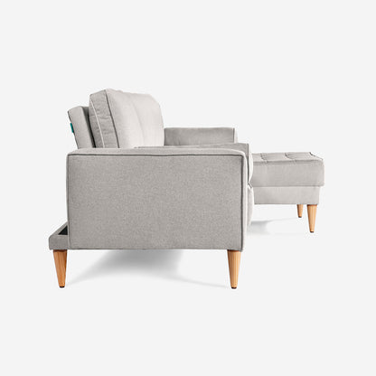 Sala Modular Chica Benedetto Color Gris Claro - Outlet