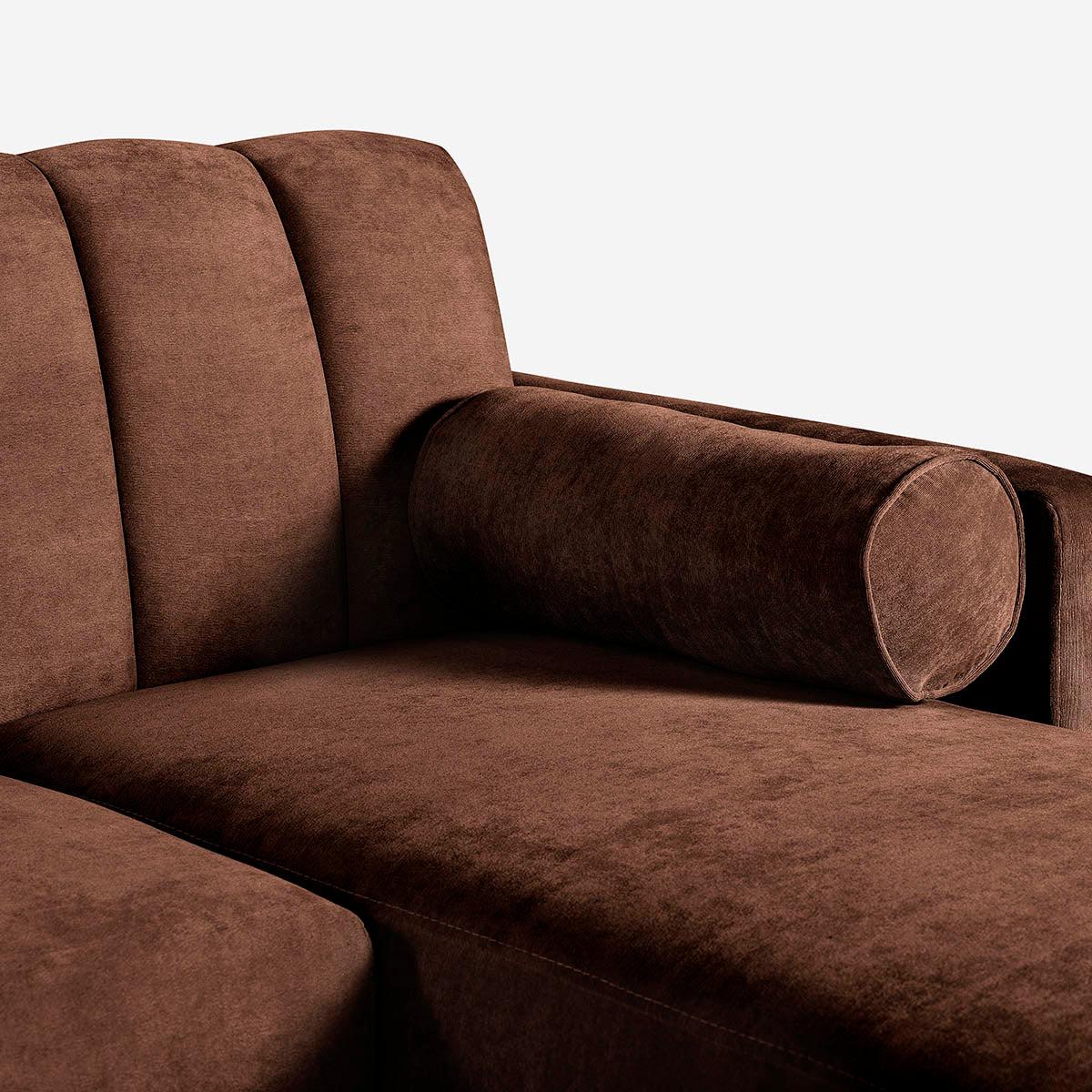 Sala Modular Makora Xander Café Terciopelo De 3 Plazas - Outlet