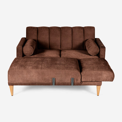 Sala Modular Makora Xander Café Terciopelo De 3 Plazas - Outlet