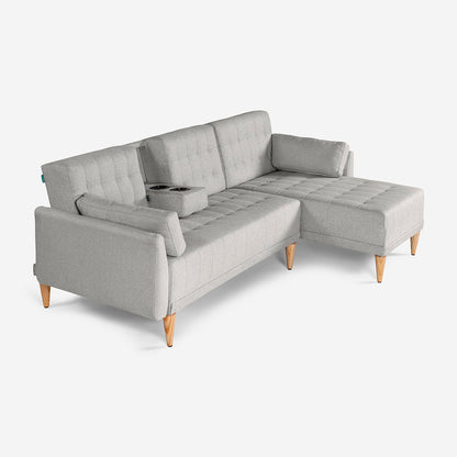 Sala Modular Chica Carlton Gris Claro