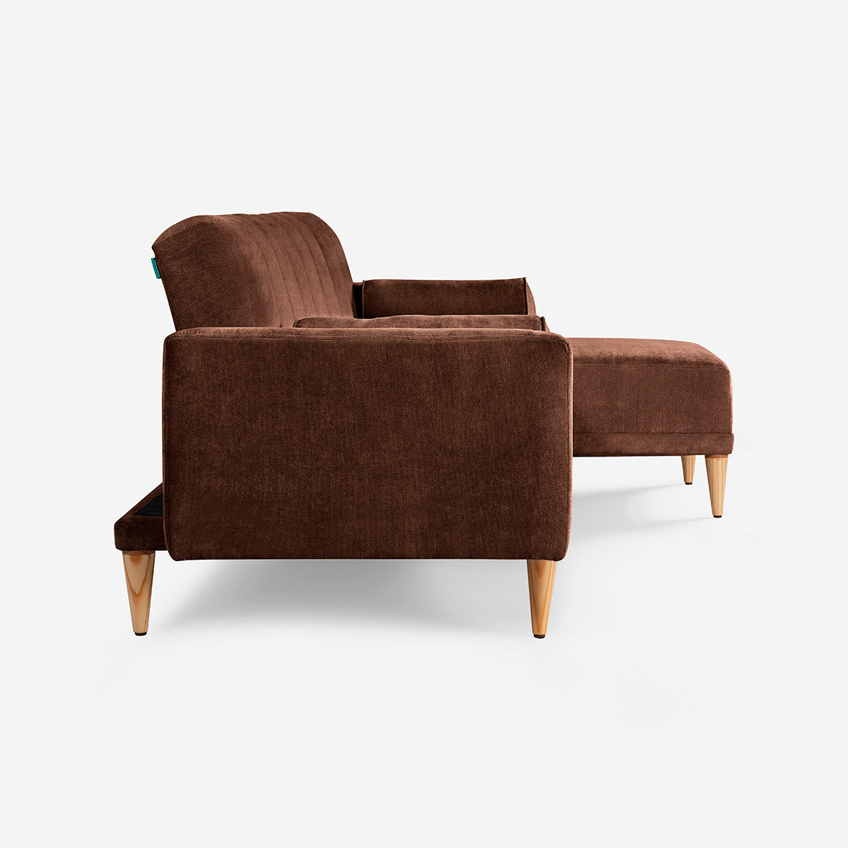 Sala Modular Makora Xander Café Terciopelo De 3 Plazas - Outlet