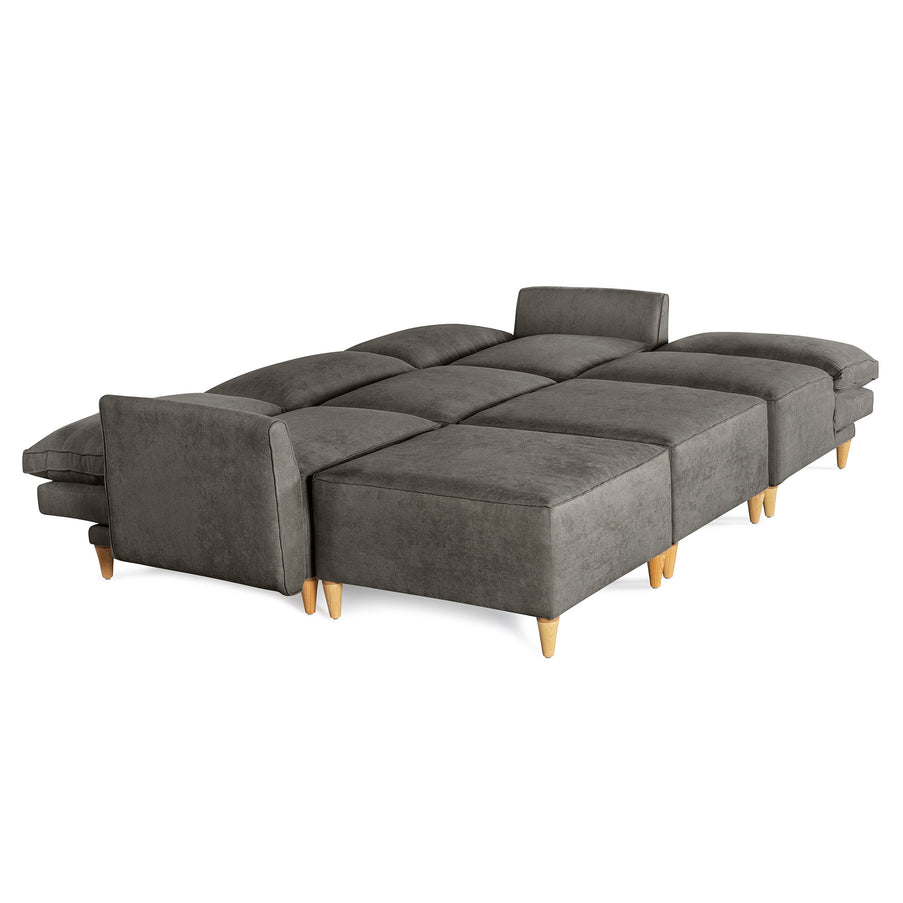 Sala De 6 Modulos Makora Morelli Memory Foam Oxford Chenil Respaldo Reclinable De 3 Posiciones