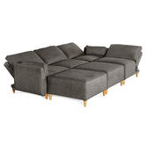 Sala De 6 Modulos Makora Morelli Memory Foam Oxford Chenil Respaldo Reclinable De 3 Posiciones