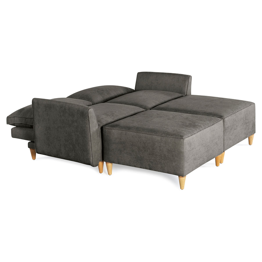 Sala De 4 Modulos Makora Morelli Memory Foam Oxford Chenil Respaldo Reclinable De 3 Posiciones