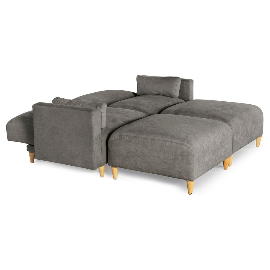 Sala Modular de 4 modulos Zavian Color Gris Oxford