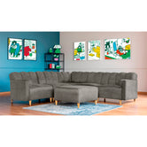 Sala Modular Kieran de 6 modulos Color Oxford