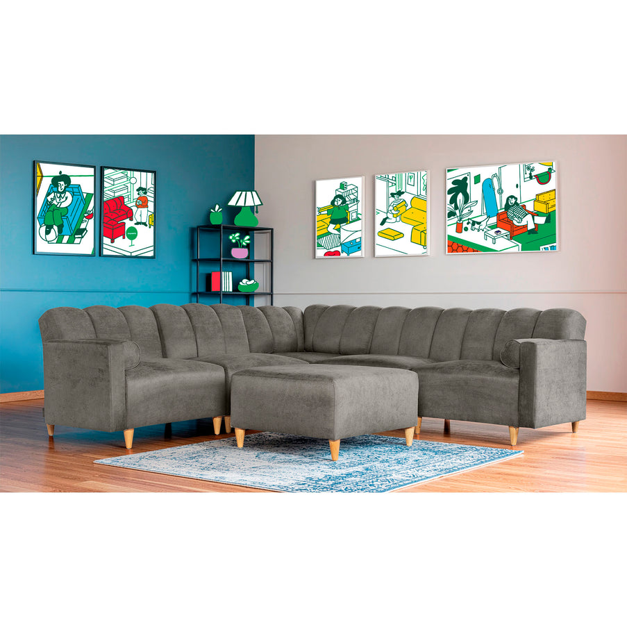 Sala Modular Kieran de 6 modulos Color Oxford