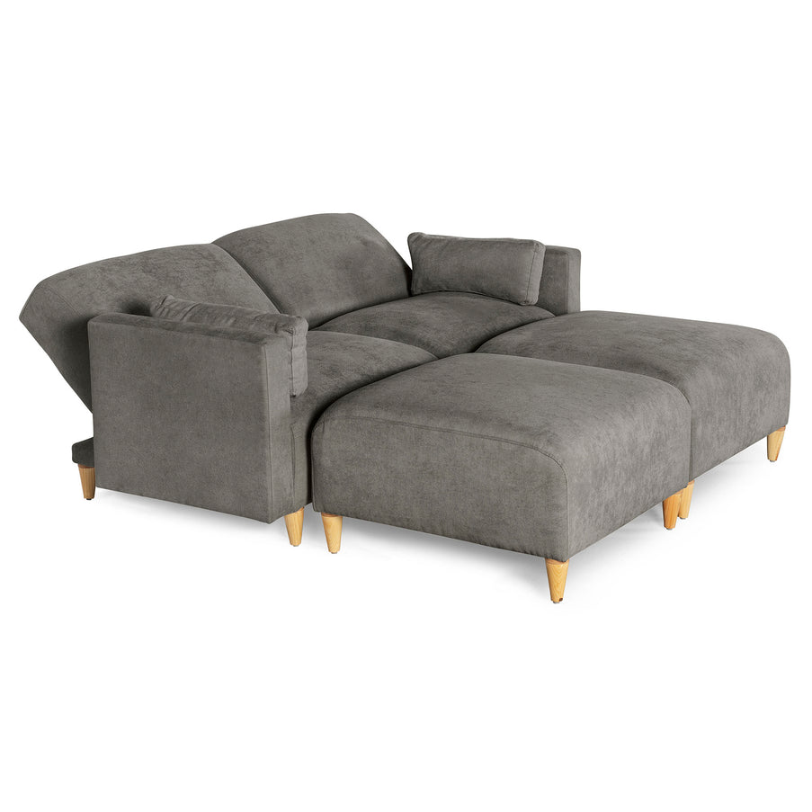 Sala Modular de 4 modulos Zavian Color Gris Oxford