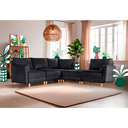 Sala modular Everyn de 5 modulos Color Negro