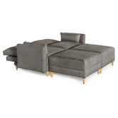 Sala De 4 Modulos Makora Everyn Memory Foam Oxford Chenil Respaldo Reclinable De 3 Posiciones
