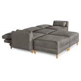 Sala De 5 Modulos Makora Everyn Memory Foam Oxford Chenil Respaldo Reclinable De 3 Posiciones