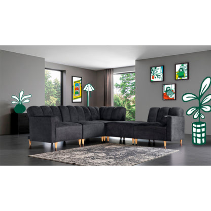 Sala Modular Kieran de 5 modulos Color Negro