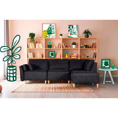 Sala modular Morelli de 4 modulos Color Negro