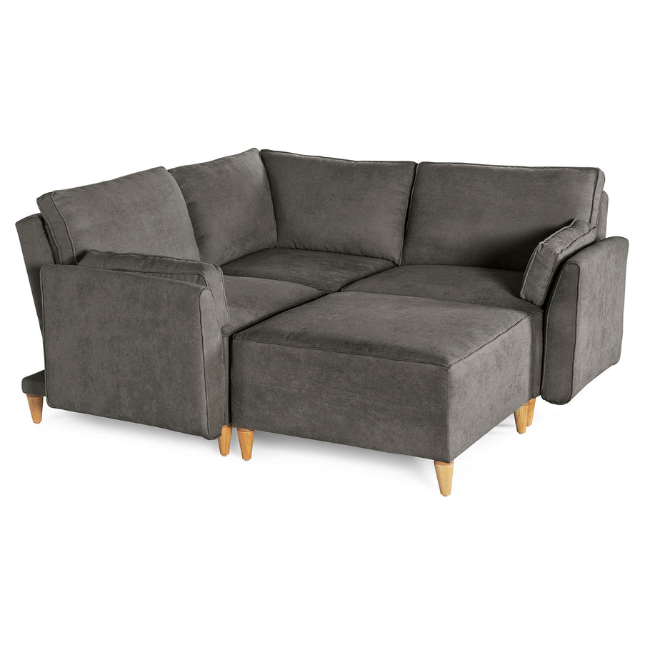 Sala De 4 Modulos Makora Morelli Memory Foam Oxford Chenil Respaldo Reclinable De 3 Posiciones