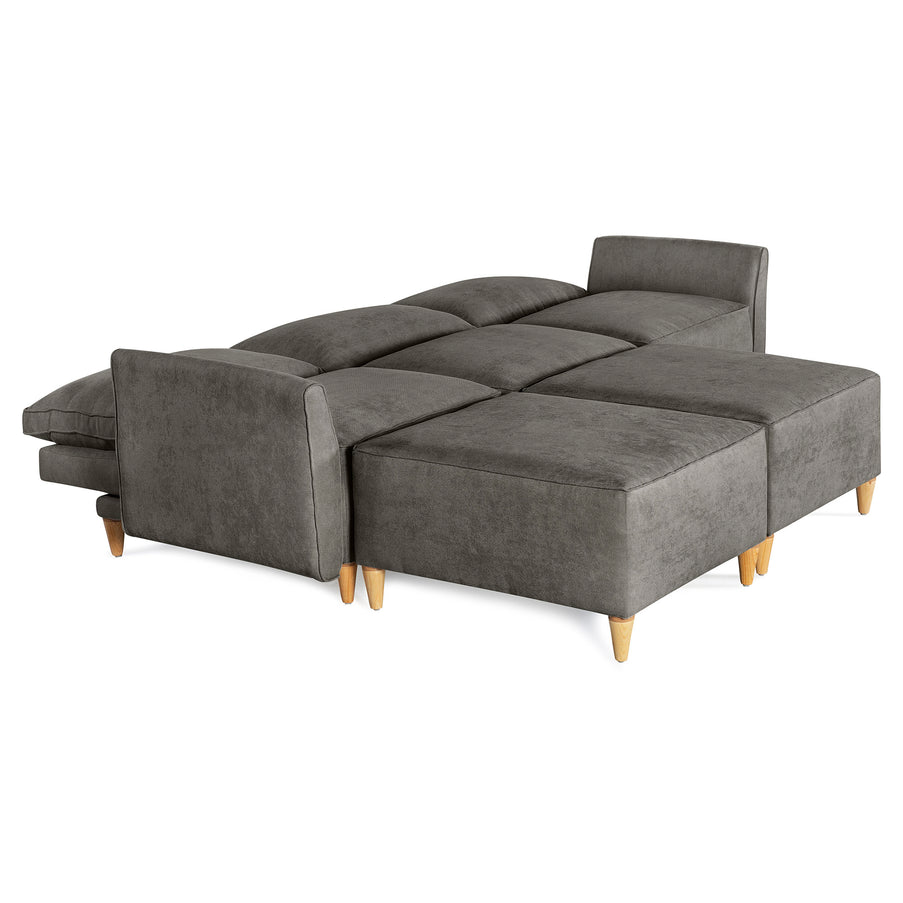 Sala De 5 Modulos Makora Morelli Memory Foam Oxford Chenil Respaldo Reclinable De 3 Posiciones