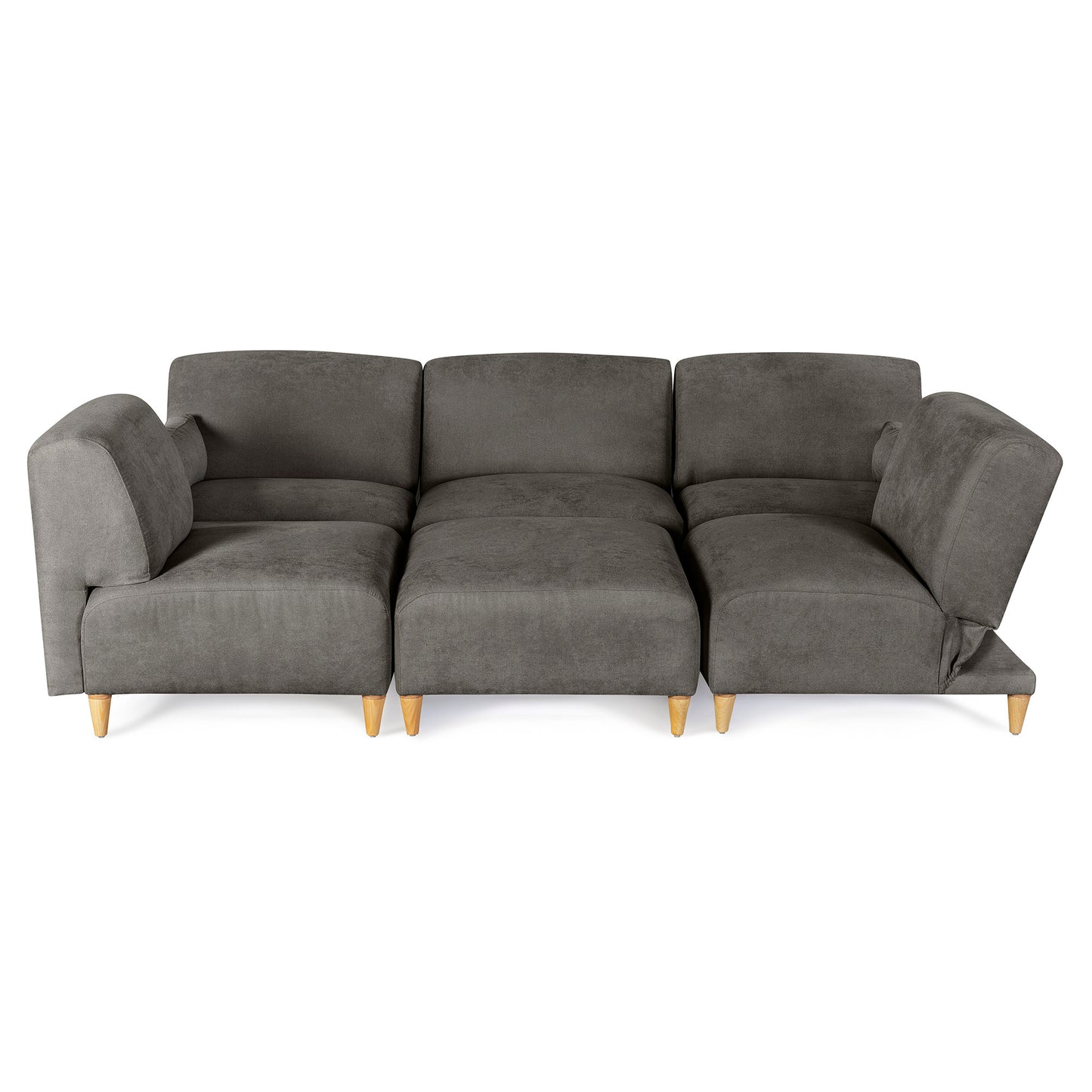 Sala Modular de 6 modulos Zavian Color Gris Oxford