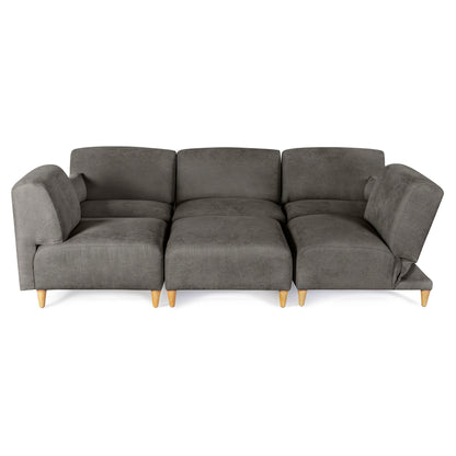 Sala Modular de 6 modulos Zavian Color Gris Oxford