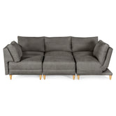 Sala De 6 Modulos Makora Everyn Memory Foam Oxford Chenil Respaldo Reclinable De 3 Posiciones