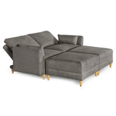 Sala De 4 Modulos Makora Everyn Memory Foam Oxford Chenil Respaldo Reclinable De 3 Posiciones