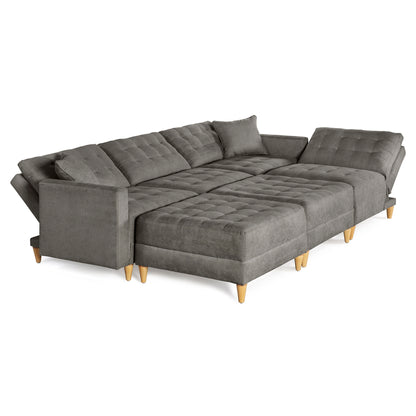Sala Modular Godric de 6 modulos Color Gris Oxford