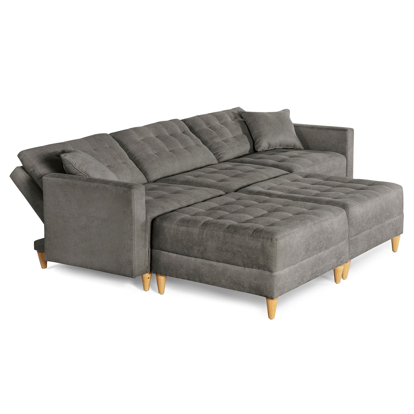 Sala Modular Godric de 5 modulos Color Gris Oxford