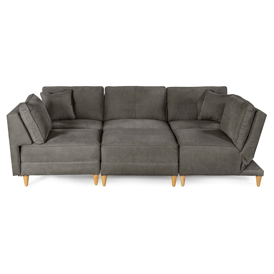 Sala Modular Maristella De 6 modulos Color Oxford